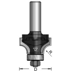 N8-A04 Round Over Bit Type A Multi Profile System 3/16" Radius 1/2" Shank A04 Blade