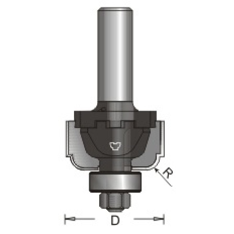 N8-A14 Classic Panel Bit Type A 2 Flute 3/16" Radius 1/2" Shank A14 Blade