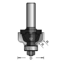 N4-A16 Panelling Bit Type A 2 Flute 5/32" & 3/16" Radius 1/4" Shank A16 Blade