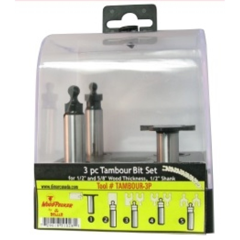 TAMBOUR-3P Tambour 3 Piece Set For 1/2" & 5/8" Wood Thickness