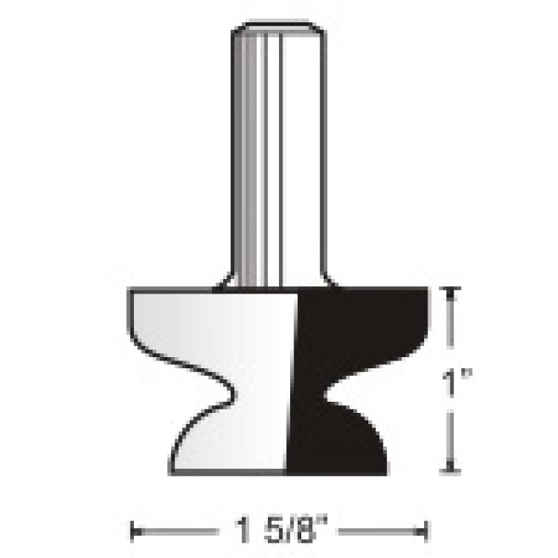 WP148840 Woodpecker Finger Grip Bit Dimar 1" Cutting Height 1/2" Shank