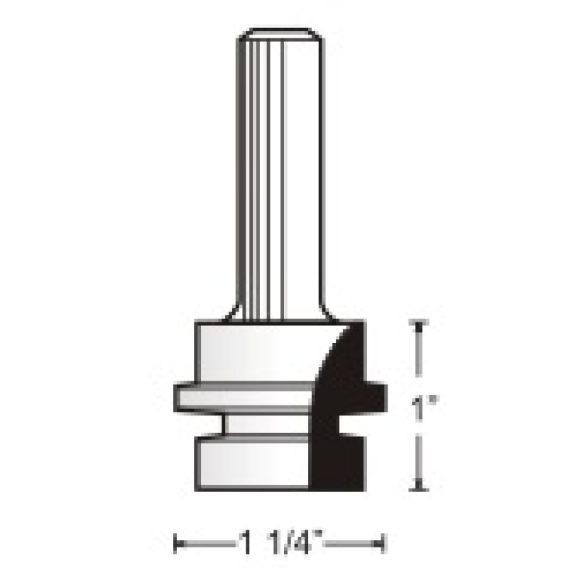 WP149832 Woodpecker Glue Joint 1" Cutting Height 1/2" Shank