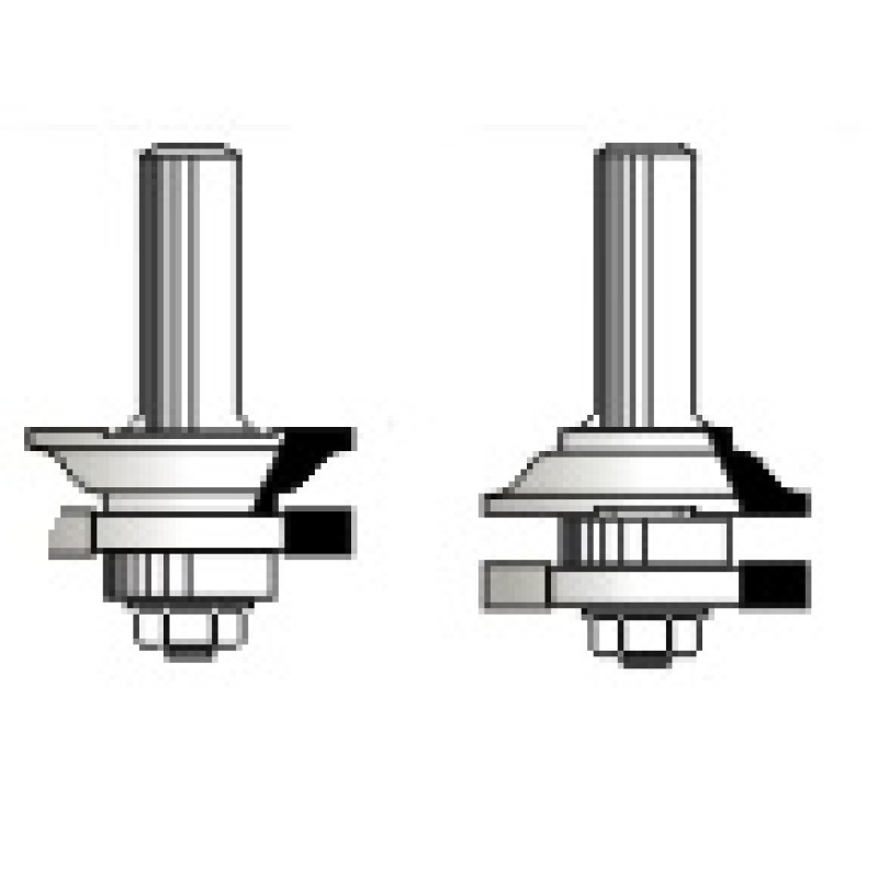 WP2421 Woodpecker 2 Piece Rail & Stile Bits 1/2" Shank