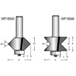 WPE-SET-A Woodpecker Edge Banding 2 Piece Bit Set 2 Flute