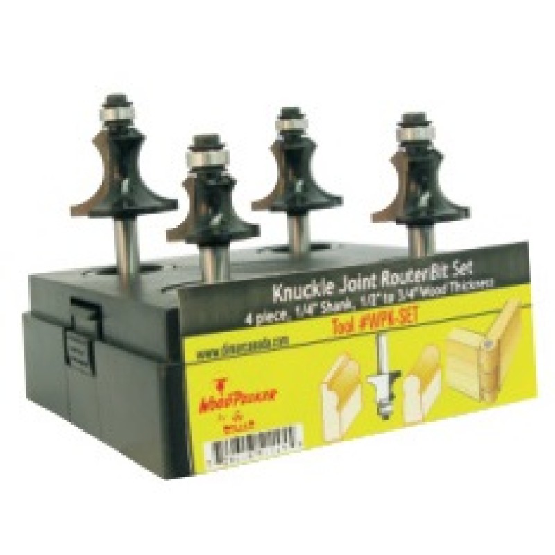 WPK-SET Woodpecker Knuckle Bit Complete Set 4 Pieces
