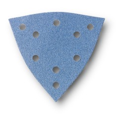 63717298010 Sanding sheets Zirc. Triangle 130mm Grit 40 perforated 12-pack