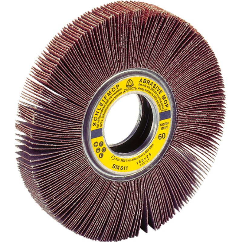 Flap Wheel 6" Diameter 1" Wide With 1" Arbour Hole SM611 Aluminum Oxide 80 Grit Klingspor 280605