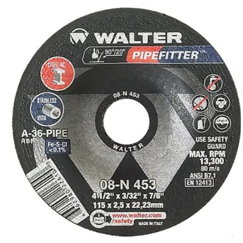 PIPEFITTER™ Grinding Wheel 4-1/2" x 3/32" 7/8" arbor Type 27
