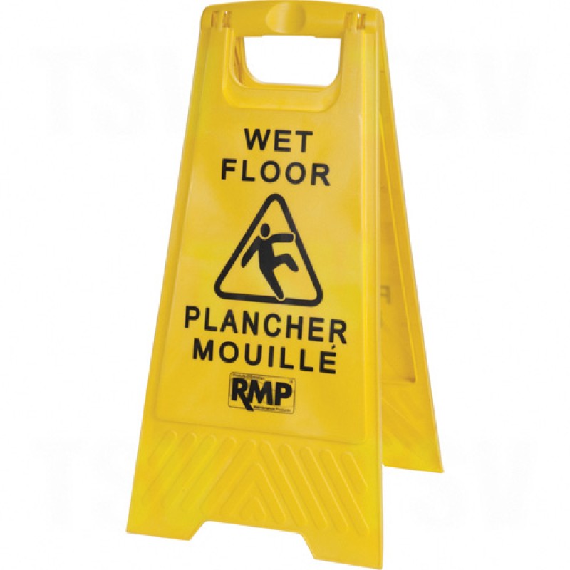 Bilingual Safety Floor Sign