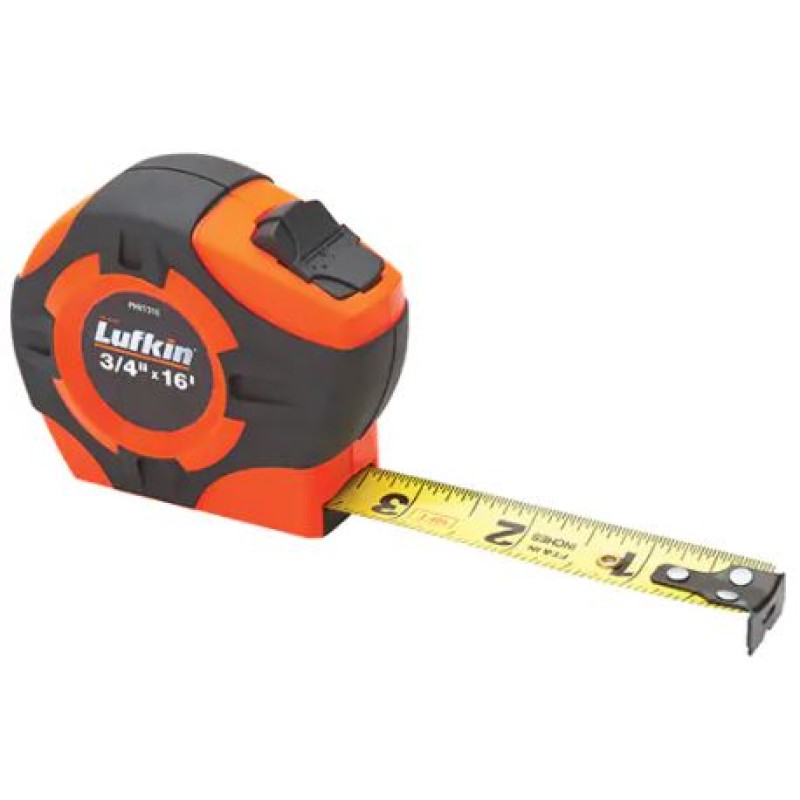 P1000 Series Measuring Tape, 3/4" x 16', in./ft. Graduations
