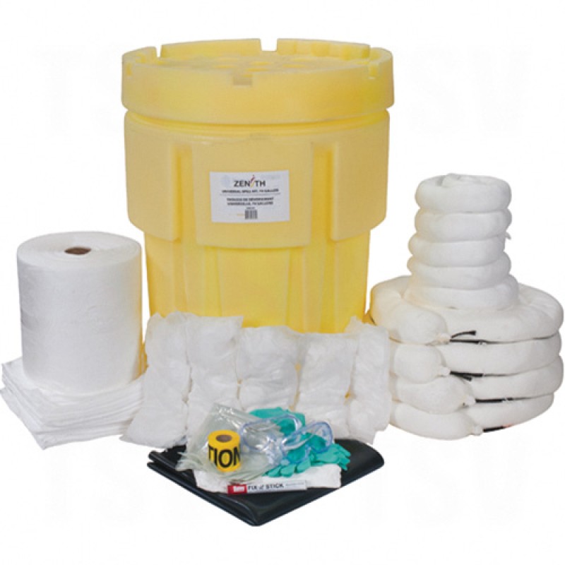 95-Gallon Industrial Spill Kits - Oil Only Drum 95 US gal. Stationary     