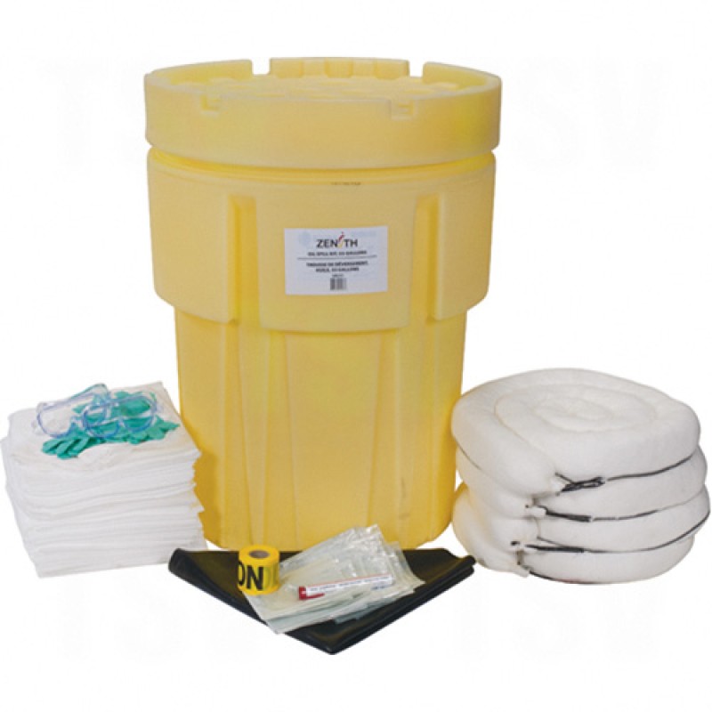 95-Gallon Economy Spill Kits - Oil Only Drum 95 US gal. Stationary     