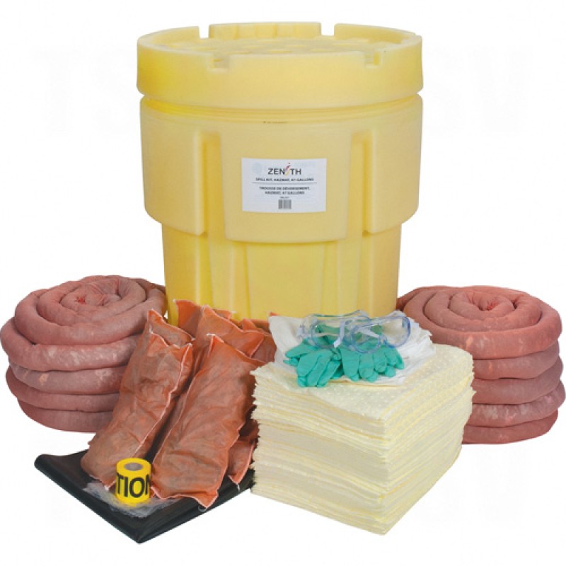 95-Gallon Hazardous Materials Spill Kits - Hazmat Drum 95 US gal. Stationary     