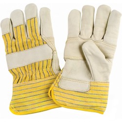 Grain Cowhide Fitters Cotton Fleece Lined Patch Palm Gloves X-Large Cotton Fleece Grain Cowhide Safety Rubberized    