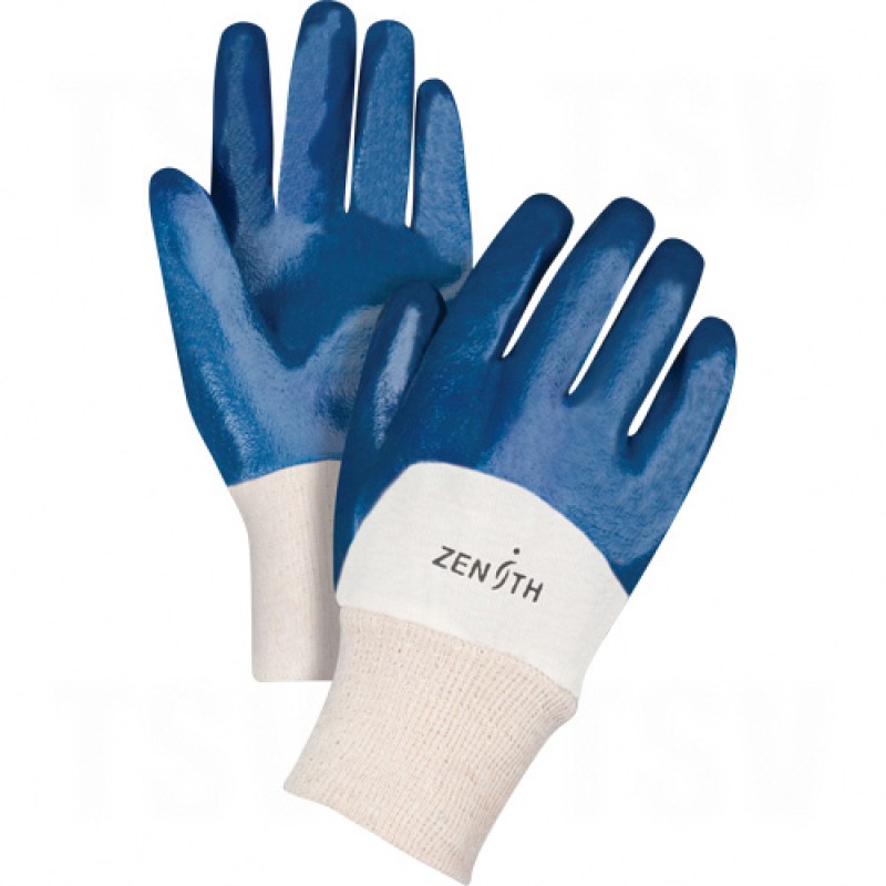 Mediumweight Nitrile Coated Gloves Small (7) Non-Knit Cotton Nitrile    