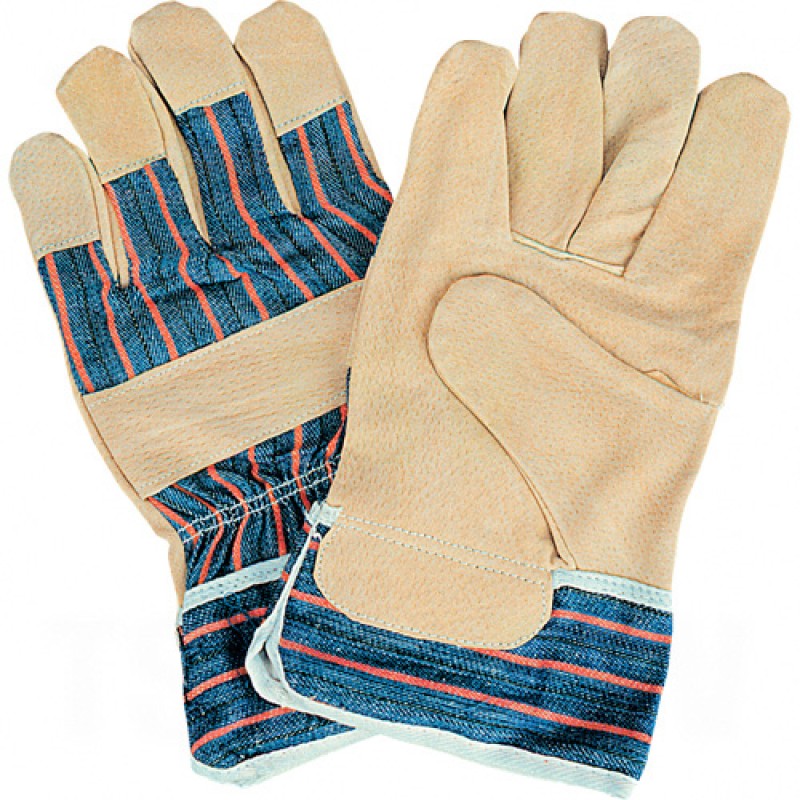 Split Pigskin Fitters Gloves X-Large Cotton Split Pigskin Safety Starched    