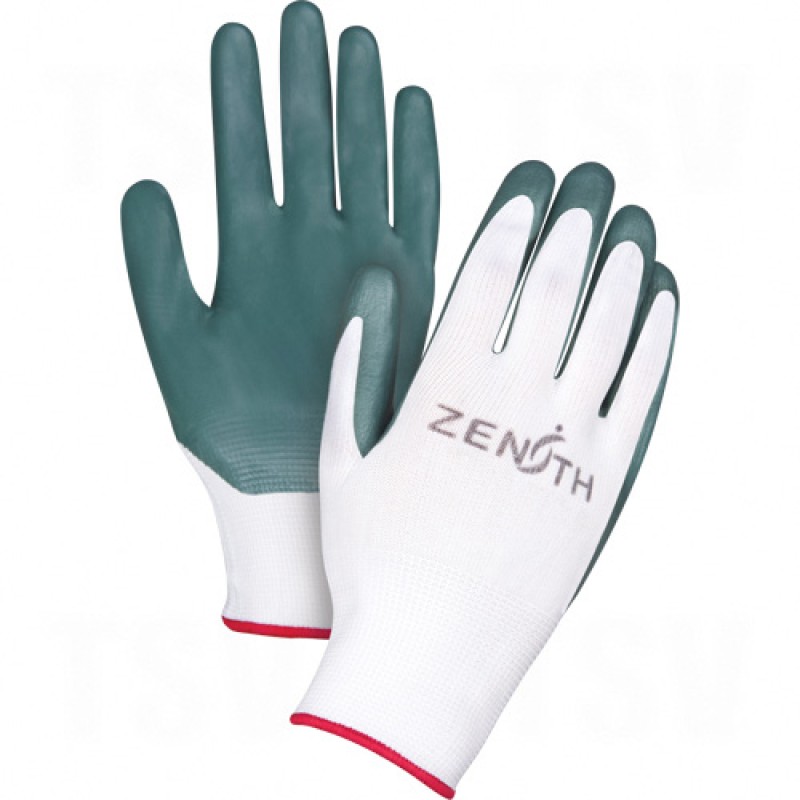 Lightweight Nitrile Coated Gloves Large (9) 13 Gauge Nylon Nitrile Unlined    