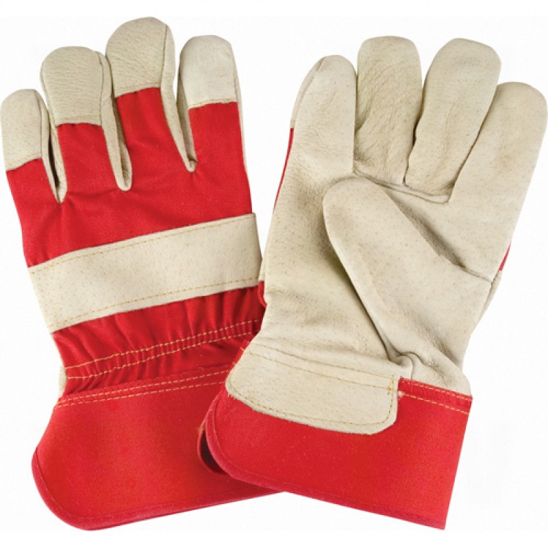 Grain Pigskin Fitters Gloves Large Cotton Grain Pigskin Safety Rubberized    