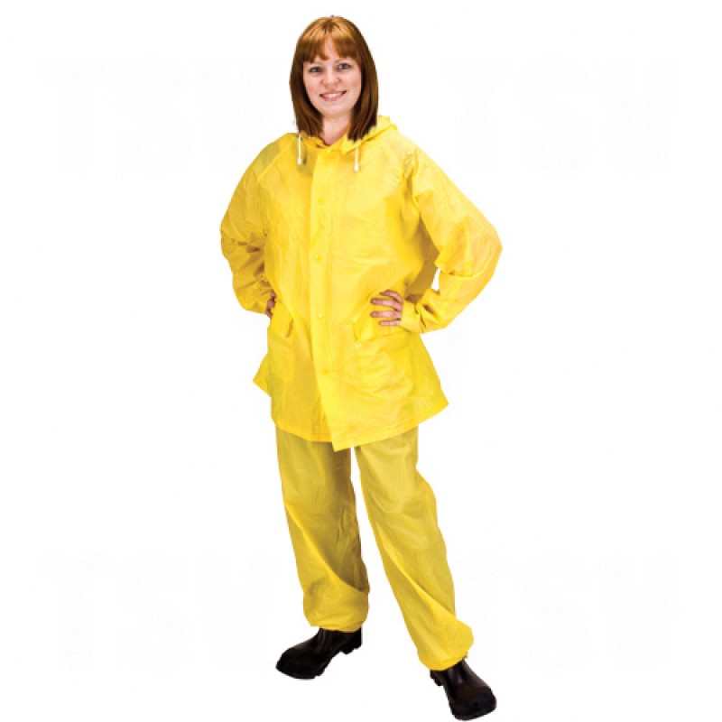 RZ300 Unsupported Rain Suit With Detachable Hood PVC Small Yellow      