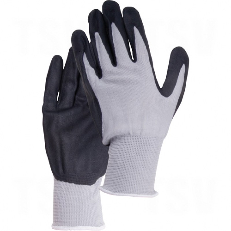 Breathable Lightweight Nitrile Foam Palm Coated Gloves X-Small (6) 13 Gauge Nylon Foam Nitrile Unlined    