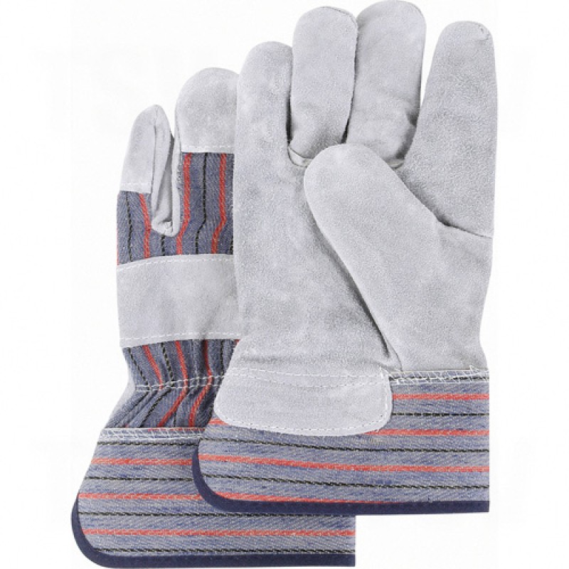 Split Cowhide Fitters, Premium Quality Gloves Large Cotton Split Cowhide Safety Rubberized    