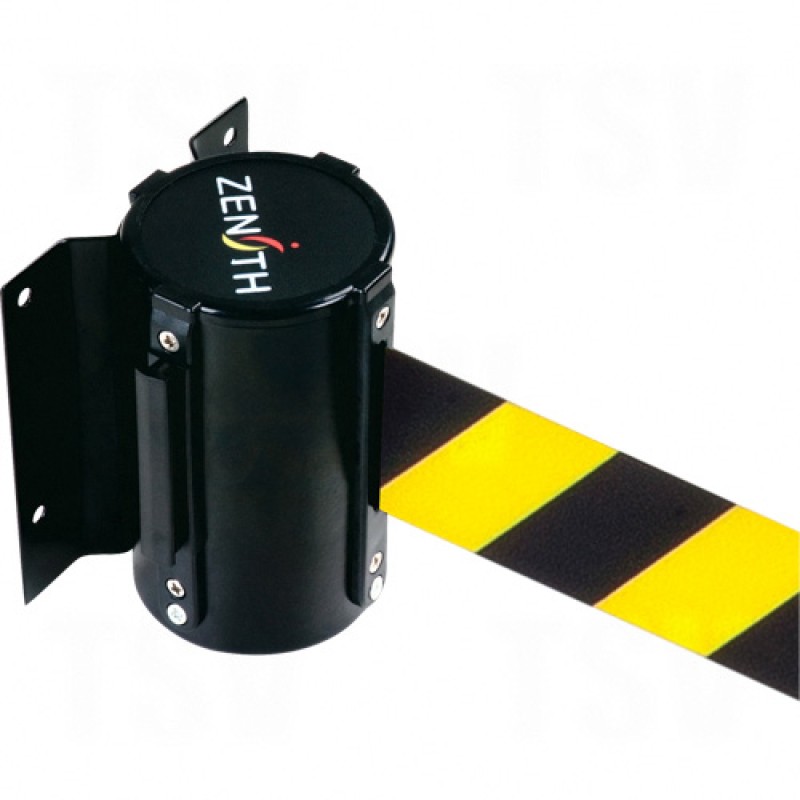 Wall Mount Barriers Steel Black Black Yellow Blank 7' Screw Mount   