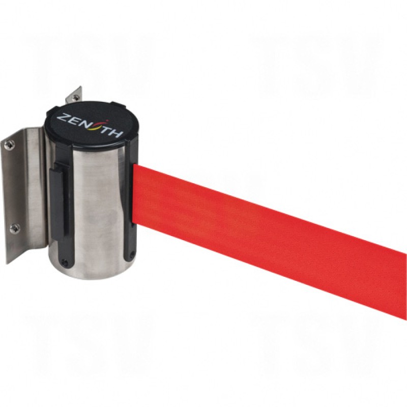 Wall Mount Barriers Steel Stainless Red Blank 7' Screw Mount   