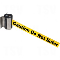 Wall Mount Barriers Steel Stainless Yellow Blank 7' Screw Mount   