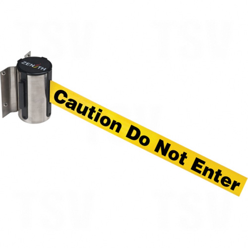 Wall Mount Barriers Steel Stainless Yellow Blank 7' Screw Mount   
