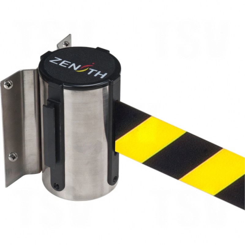 Wall Mount Barriers Steel Stainless Black Yellow Blank 7' Screw Mount   