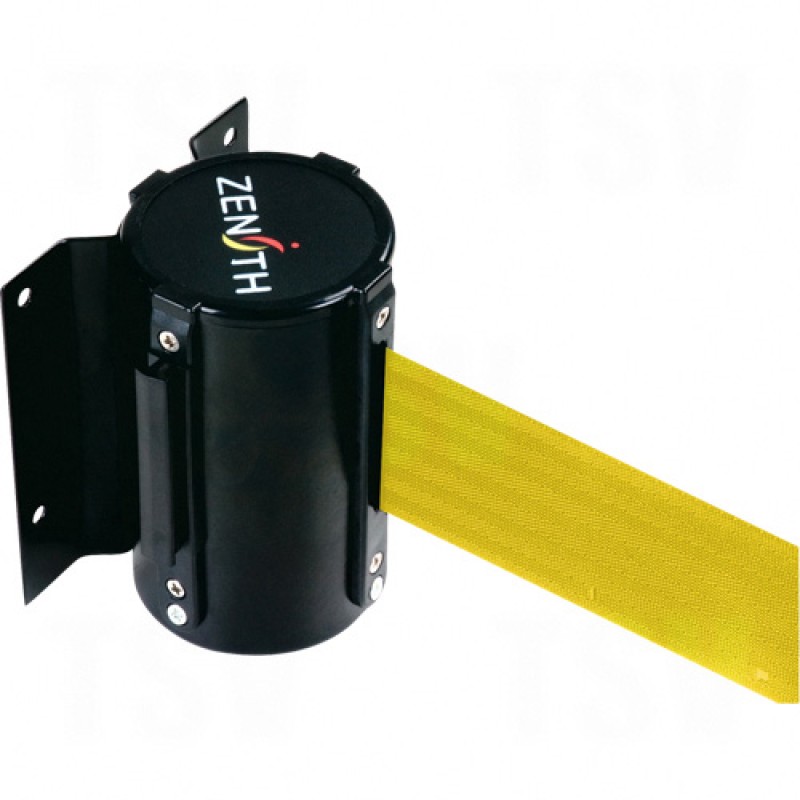 Wall Mount Barriers Steel Black Yellow Blank 12' Screw Mount   