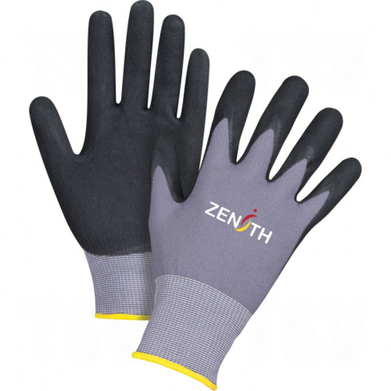 ZX-1 Premium Nitrile Foam Palm Coated Gloves Medium (8) 15 Nylon Nitrile Foam Nitrile Unlined    