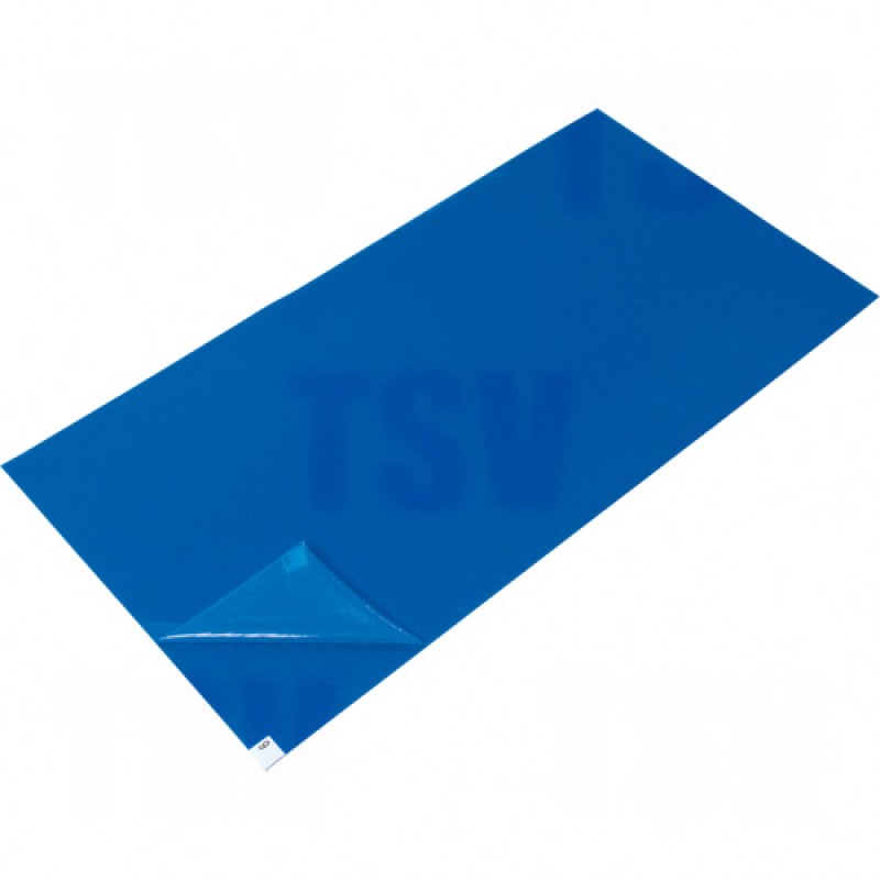 Clean Room Mat 1-1/2' 3-3/4' 40 mics Blue     