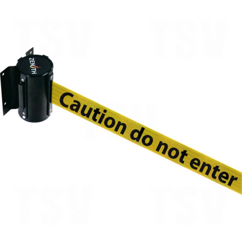 Wall Mount Barriers Steel Black Black Yellow Caution Do Not Enter 7' Screw Mount   