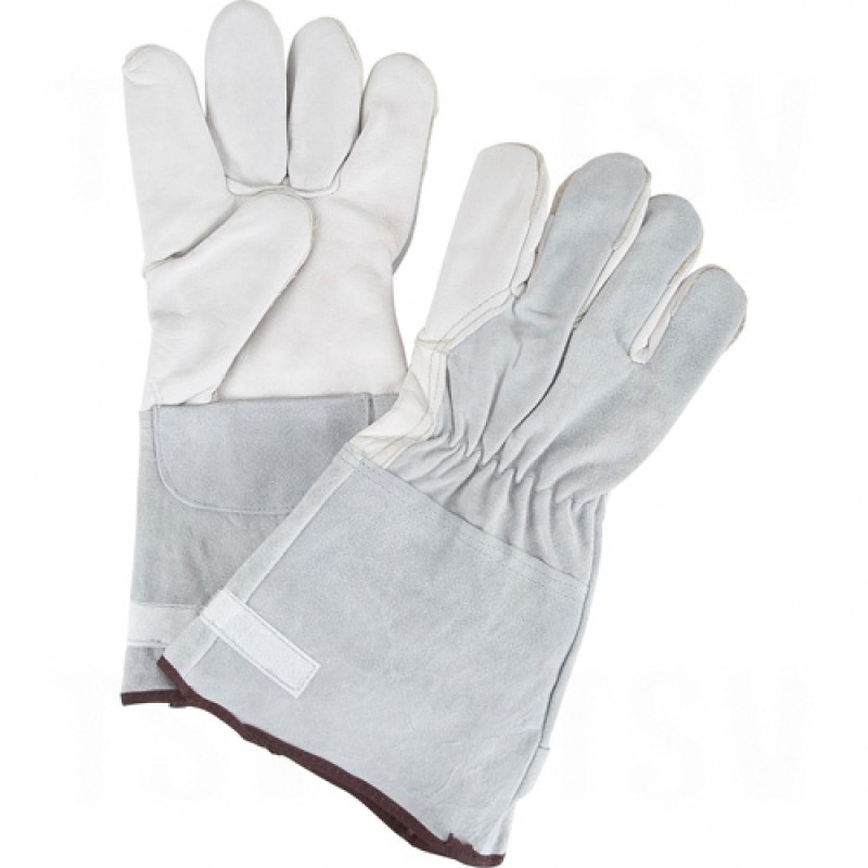 Standard Quality Goat Grain Gloves Medium Unlined Goat Grain Gauntlet Leather    