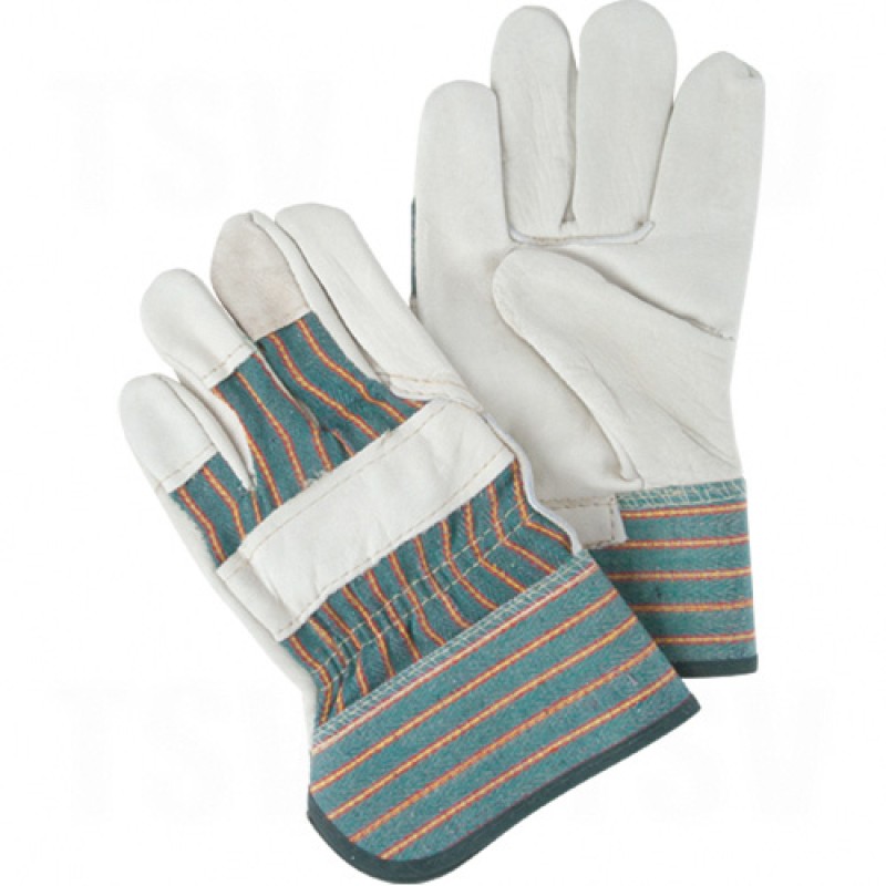 Standard Quality Unlined Grain Cowhide Fitters Gloves Ladies Unlined Grain Cowhide Safety Rubberized    