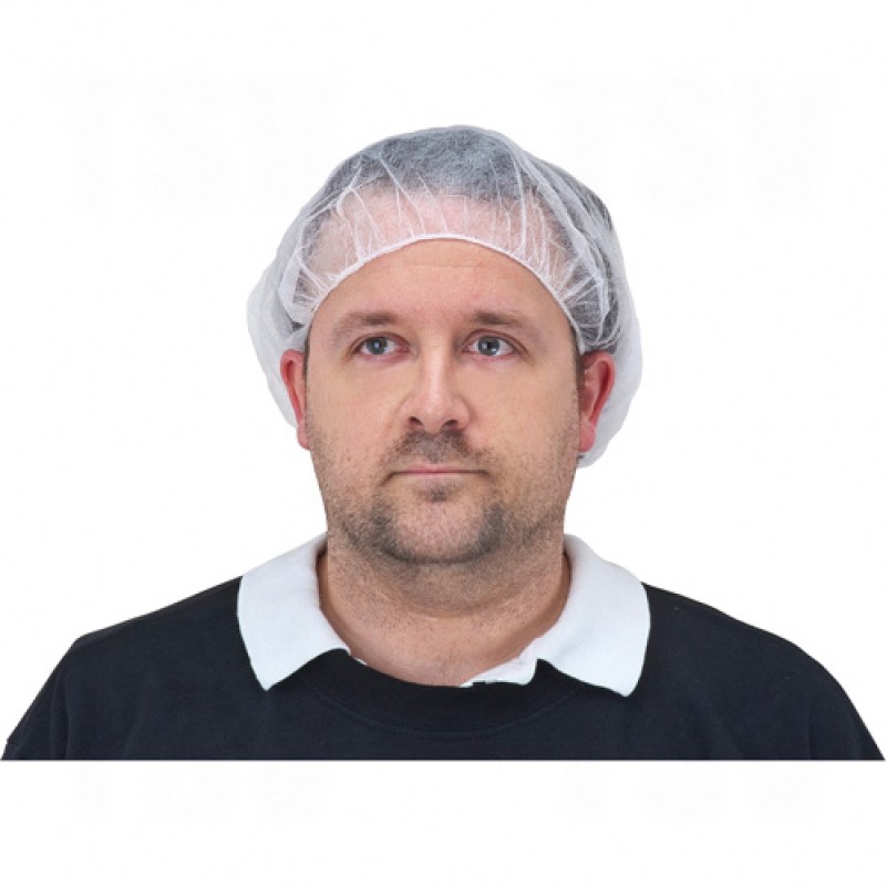 Bouffant Caps, Non-Woven Polypropylene White       