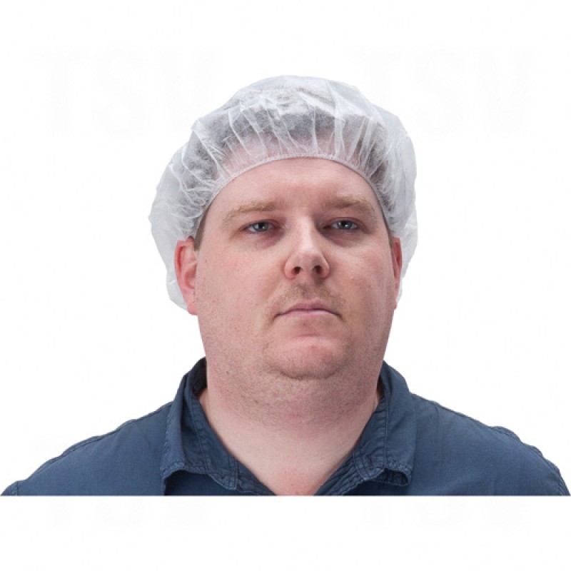 Bouffant Caps, Lint-Free Polypropylene White       