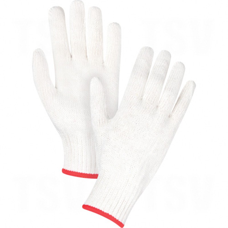 Poly/Cotton String Knit Gloves X-Small Poly/Cotton Non-Coated 7 Guage White    
