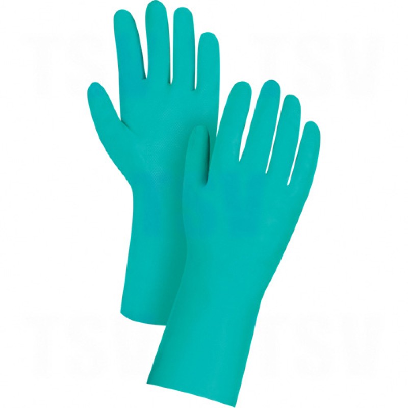 Unlined 11 Mil Green Nitrile Gloves Small (7) 13 Gauge