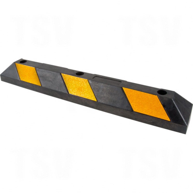 Parking Curbs 3' Rubber Black Yellow      