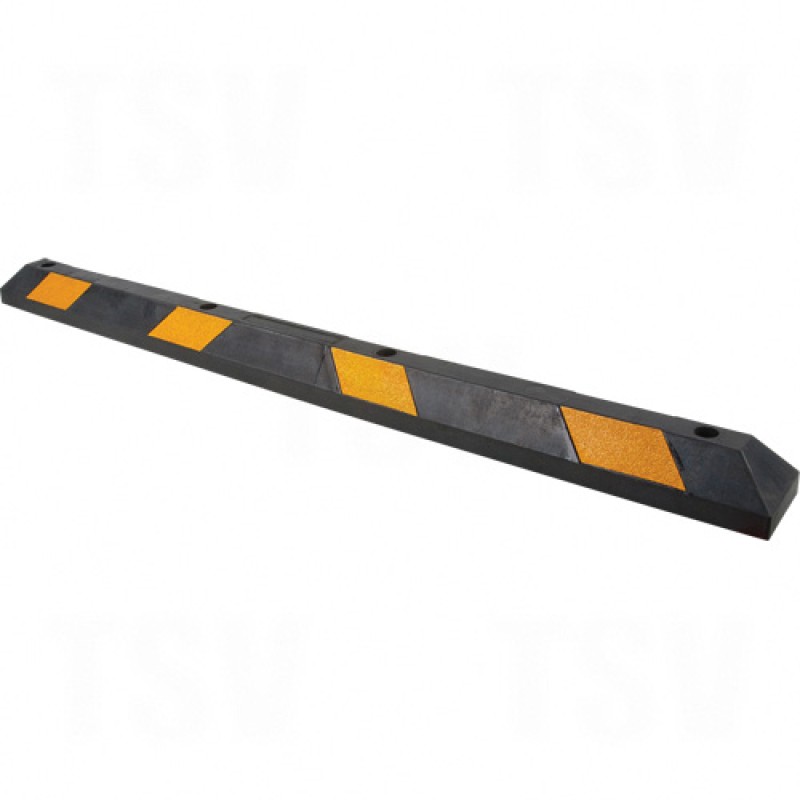 Parking Curbs 6' Rubber Black Yellow      