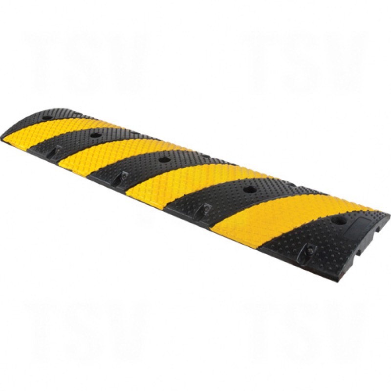 Speed Bumps 4' Rubber Black Yellow      