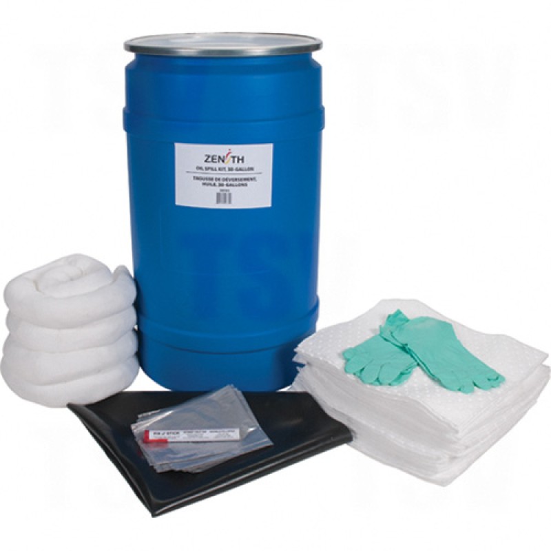 30-Gallon Shop Spill Kits - Oil Only Drum 30 US gal. Stationary     