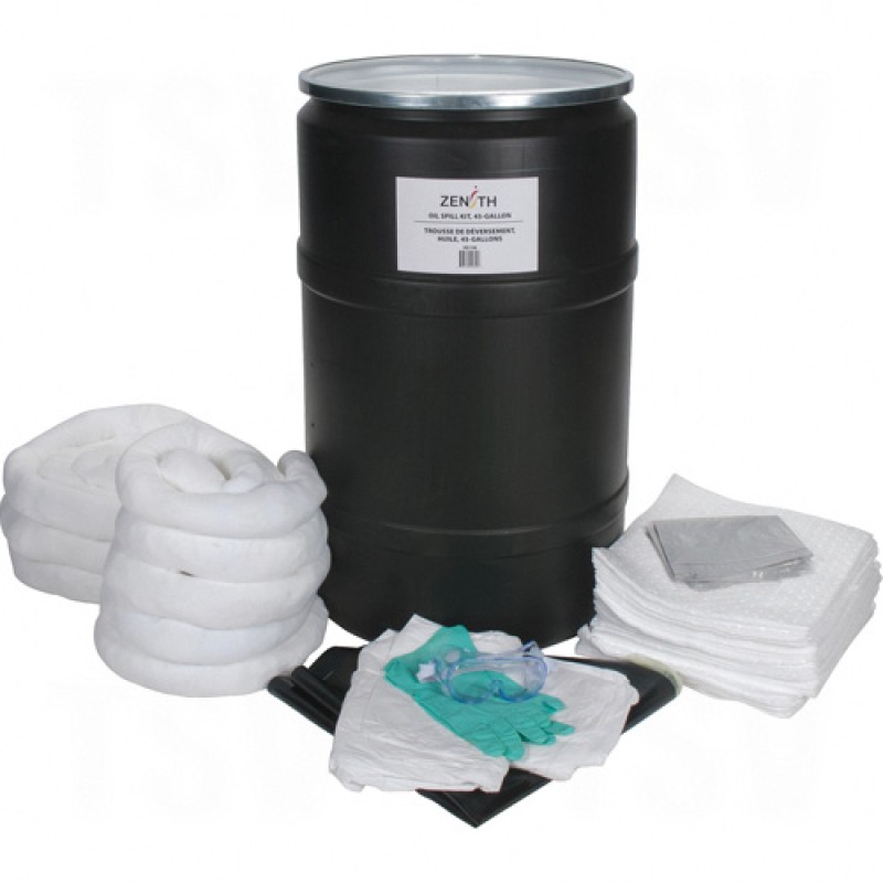 55-Gallon Spill Kits - Oil Only Drum 55 US gal. Stationary     
