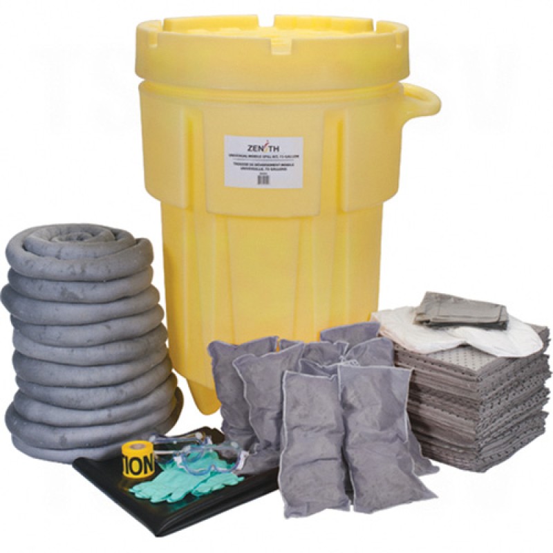 95-Gallon Shop Mobile Spill Kits - Universal Universal Salvage Drum Overpack 95 US gal. Mobile     
