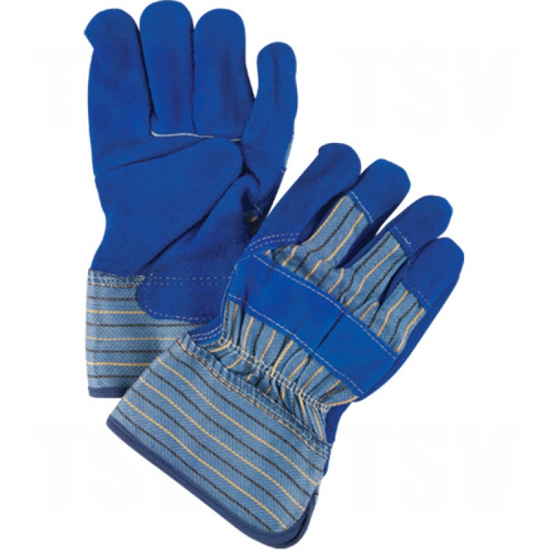 Premium Quality Split Cowhide Fitters Gloves with Kevlar(R) Large Cotton Split Cowhide Safety Rubberized    