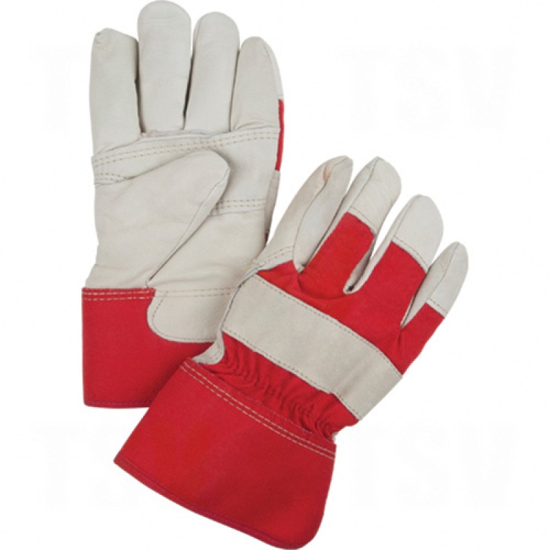 Grain Cowhide Fitters Acrylic Boa-Lined Gloves Large Boa Grain Cowhide Safety Rubberized    