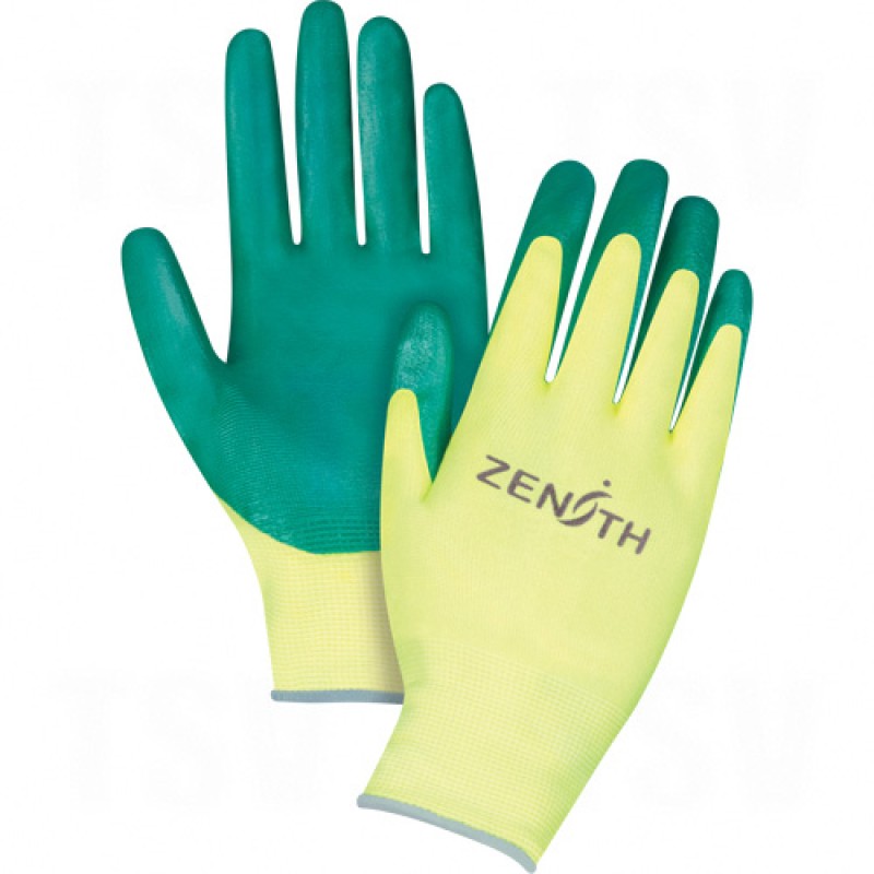 Premium Nitrile Palm Coated Gloves 2X-Large (11) 15 Nylon Nitrile Unlined    