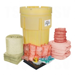 95-Gallon Mobile Spill Kits - Hazmat Salvage Drum Overpack 95 US gal. Mobile     
